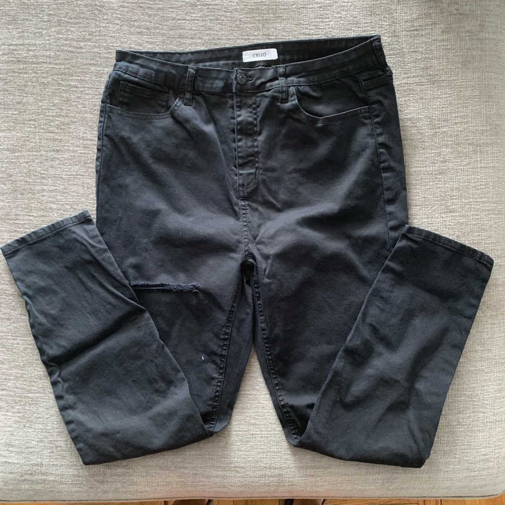 Black Ripped Pants